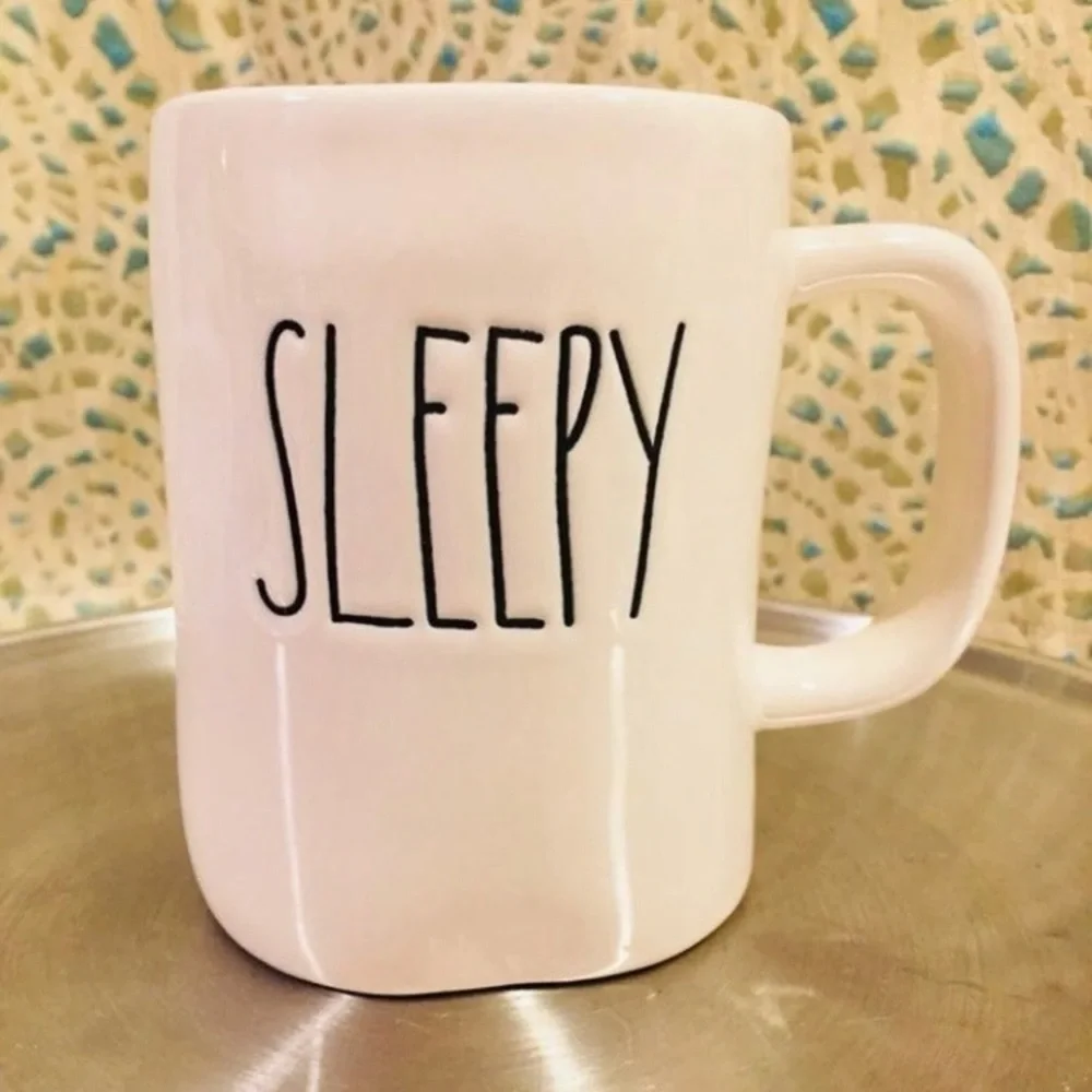 Rae Dunn SLEEPY Mug Coffee Tea ceramic